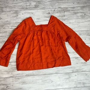 Kensie Orange Top Size Large